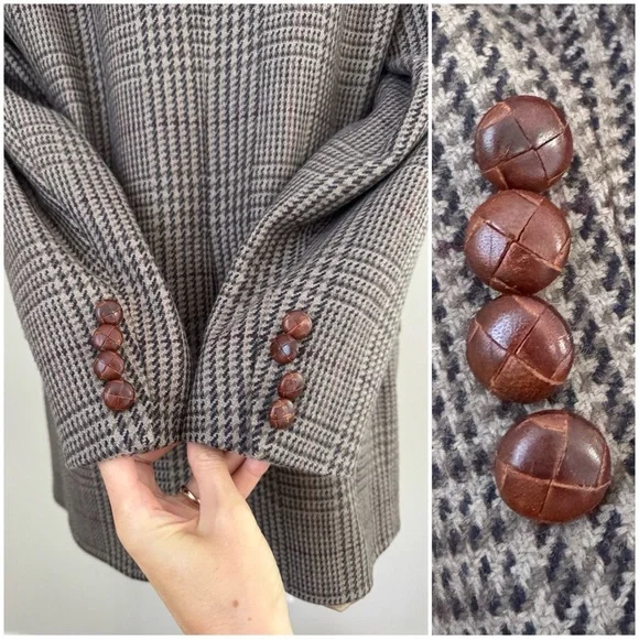 Vintage Valentino Uomo Plaid Tweed Wool
Sports Coat Blazer Jacket Houndstooth 38 - Picture 11 of 16